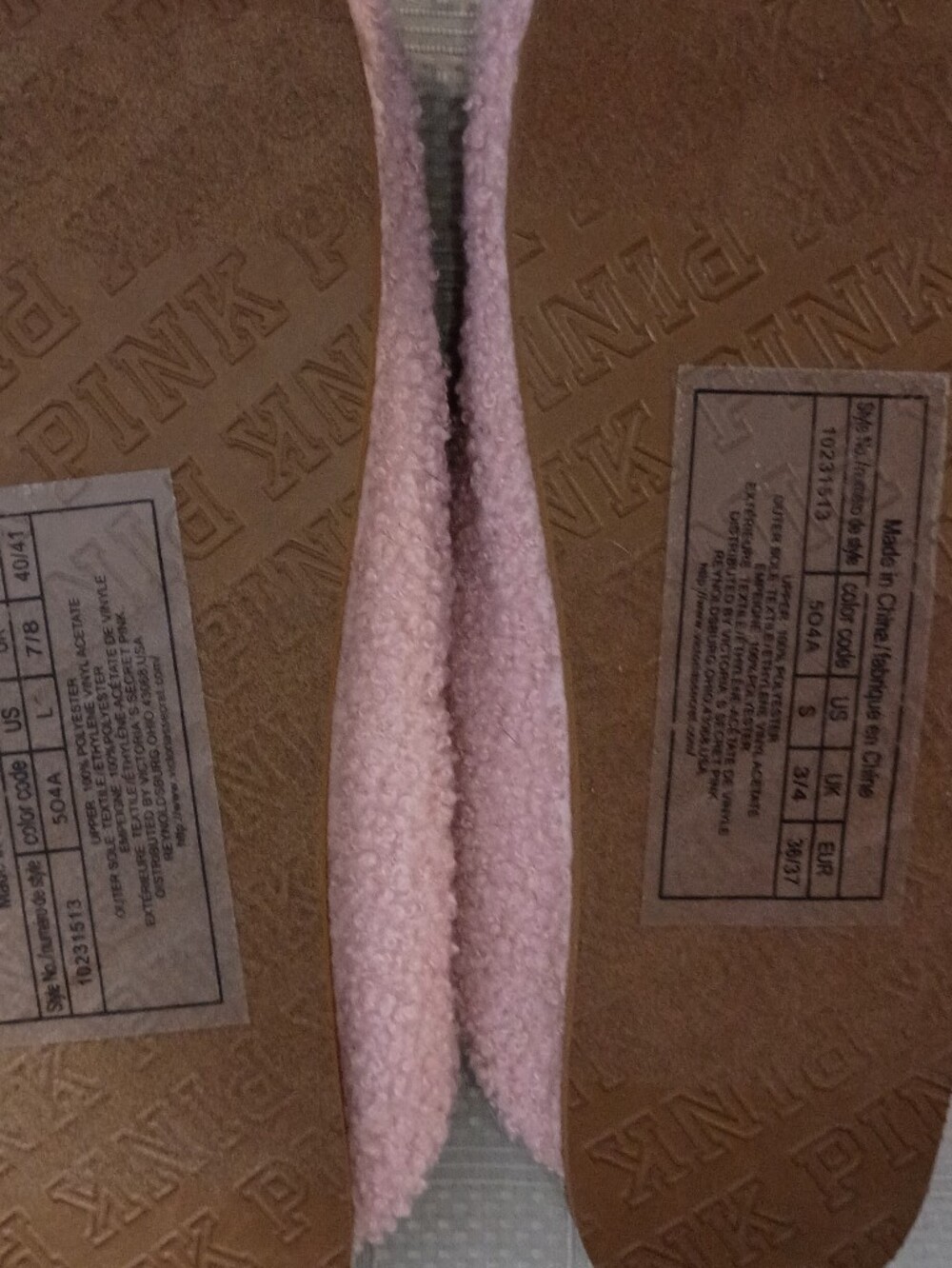 PINK Victoria's Secret Plush Slip-On Clog Slippers in Light Pink - Picture 7 of 8